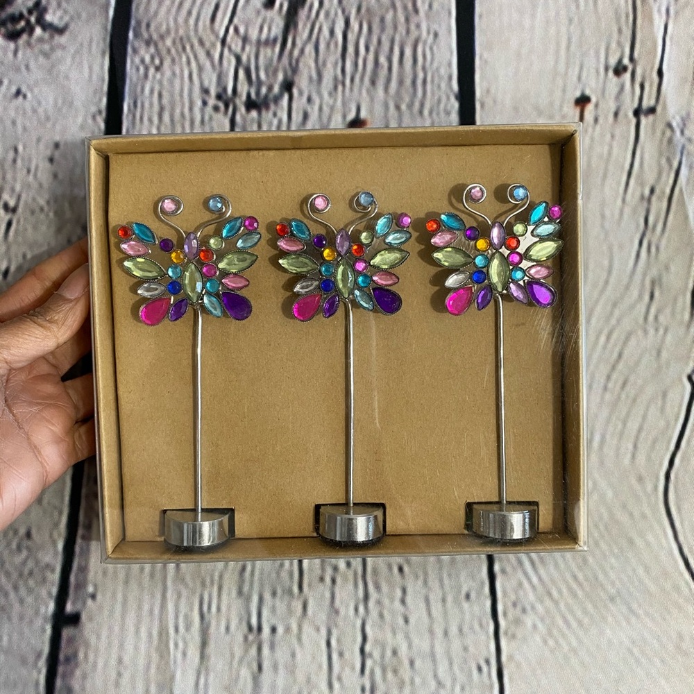 🆕 Jeweled Butterfly Photo Holder
